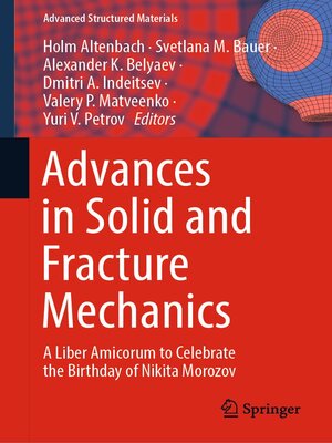 cover image of Advances in Solid and Fracture Mechanics